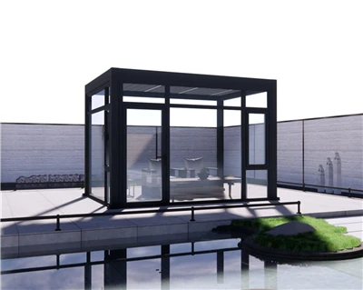 Glassvit Motoriserad aluminiumpergola
